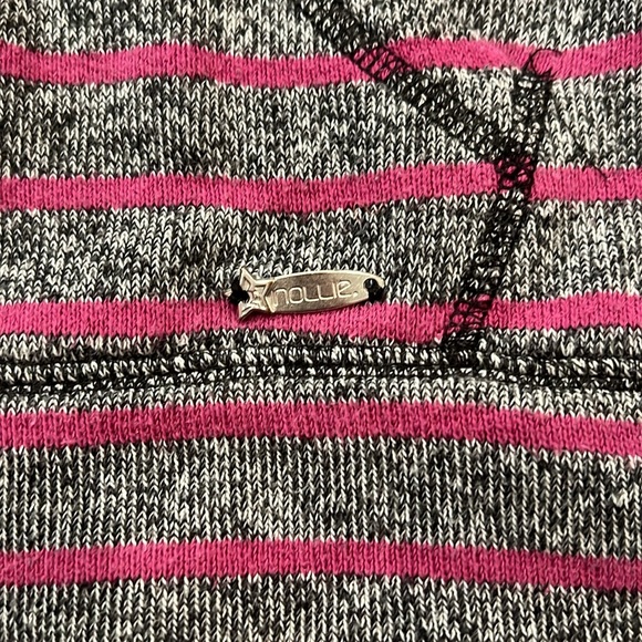 EUC! Nollie Zip Up Hoodie. Pink and Gray. SZ M - Picture 2 of 6